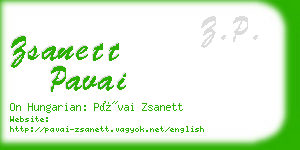 zsanett pavai business card